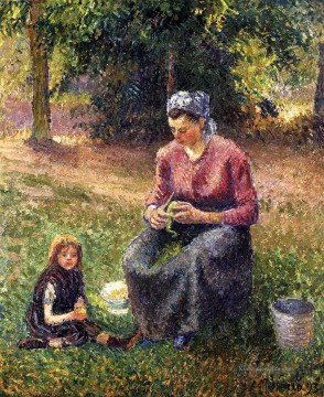 Bäuerin und Kind eragny 1893 Camille Pissarro Ölgemälde
